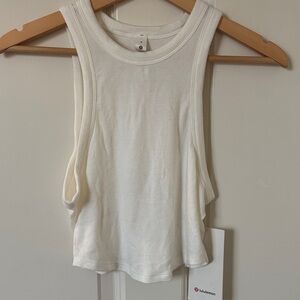 lululemon athletica White Ribbed Tank Top